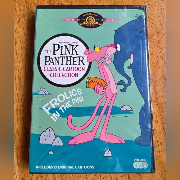 🆕️ Pink Panther 21" Plushie Stuffed Animal & 2 Pink Panther Classic Cartoon DVD - Picture 12 of 15